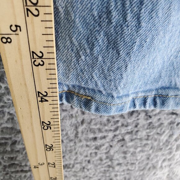 Levis Jeans Womens 24 Blue 501 Premium Big E Straight Ankle Stretch Denim - Picture 13 of 16